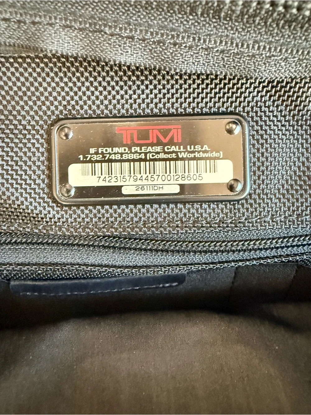 TUMI Alpha DH Slim Laptop Briefcase 26111DH Black Ballistic Nylon